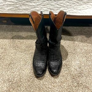 Lucchese Black Cowboy Boots